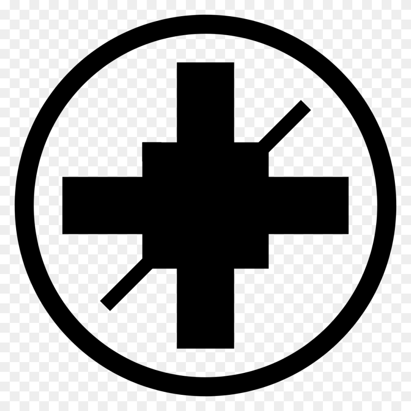 1024x1024 File Screw Head Supadrive Svg Medical Cross In Circle, Gray, World Of Warcraft HD PNG Download