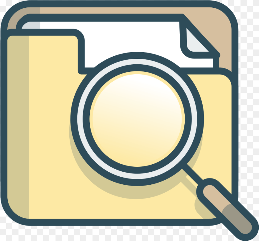 File Search Icon, Magnifying Sticker PNG