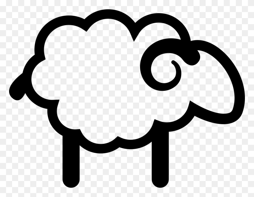 980x746 File Sheep Icon, Stencil, Symbol HD PNG Download