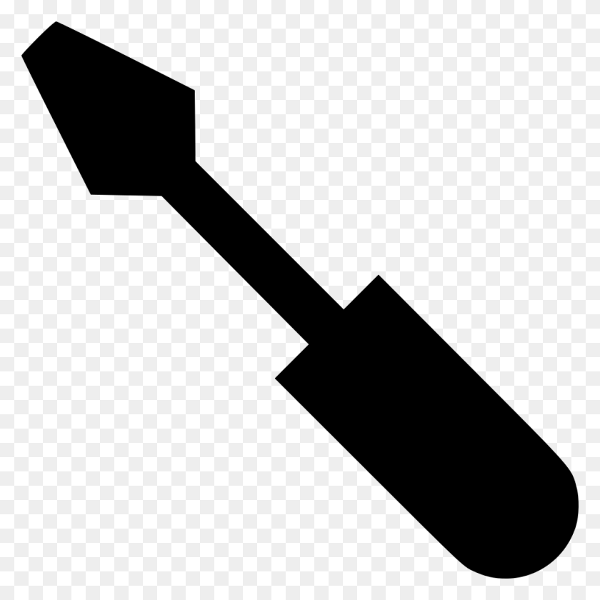980x980 File Silhouette Of A Screwdriver, Shovel, Tool, Weapon HD PNG Download