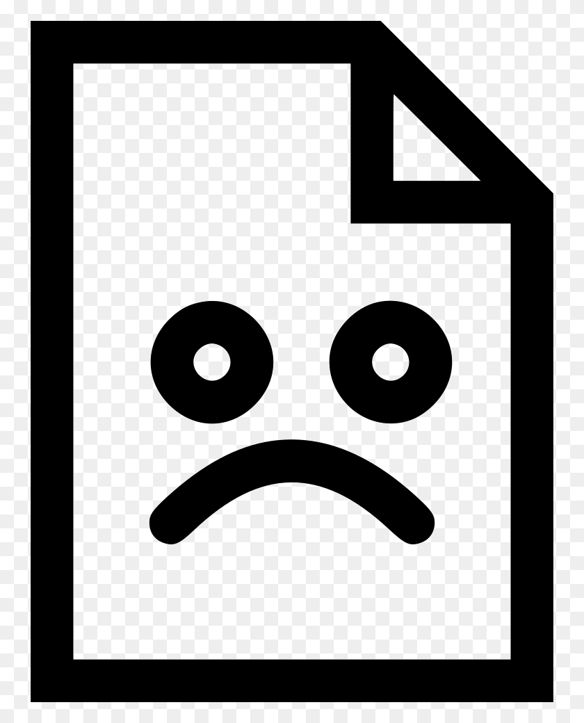 752x980 Descargar Png Situación De Archivo Emoji Emoción Malo Comentarios Tristes Triste Icono De Archivo, Número, Símbolo, Texto Hd Png