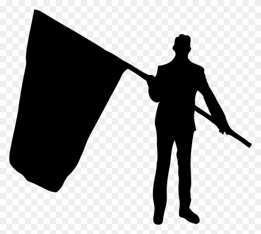 1024x909 File Size Man Holding Flag Silhouette, Gray, World Of Warcraft HD PNG Download