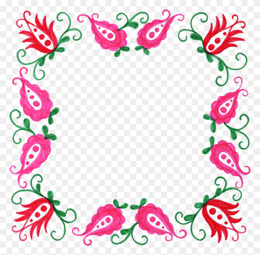 1024x1004 File Size Picture Frame, Graphics, Floral Design HD PNG Download