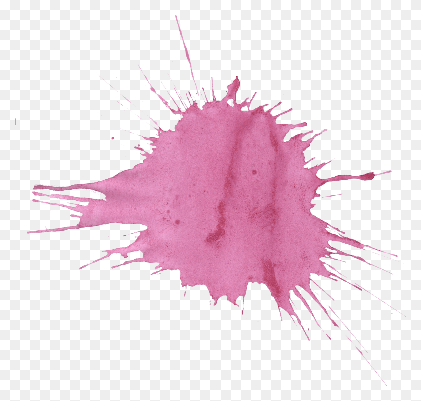 2000x1901 File Size Watercolor Paint Splatter Pink, Stain, Purple, Pattern HD PNG Download