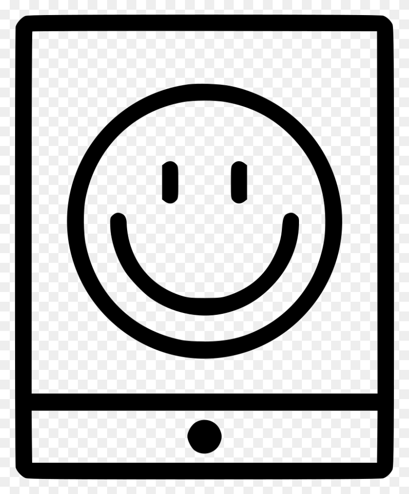 800x980 File Smiley, Electronics, Symbol, Phone HD PNG Download