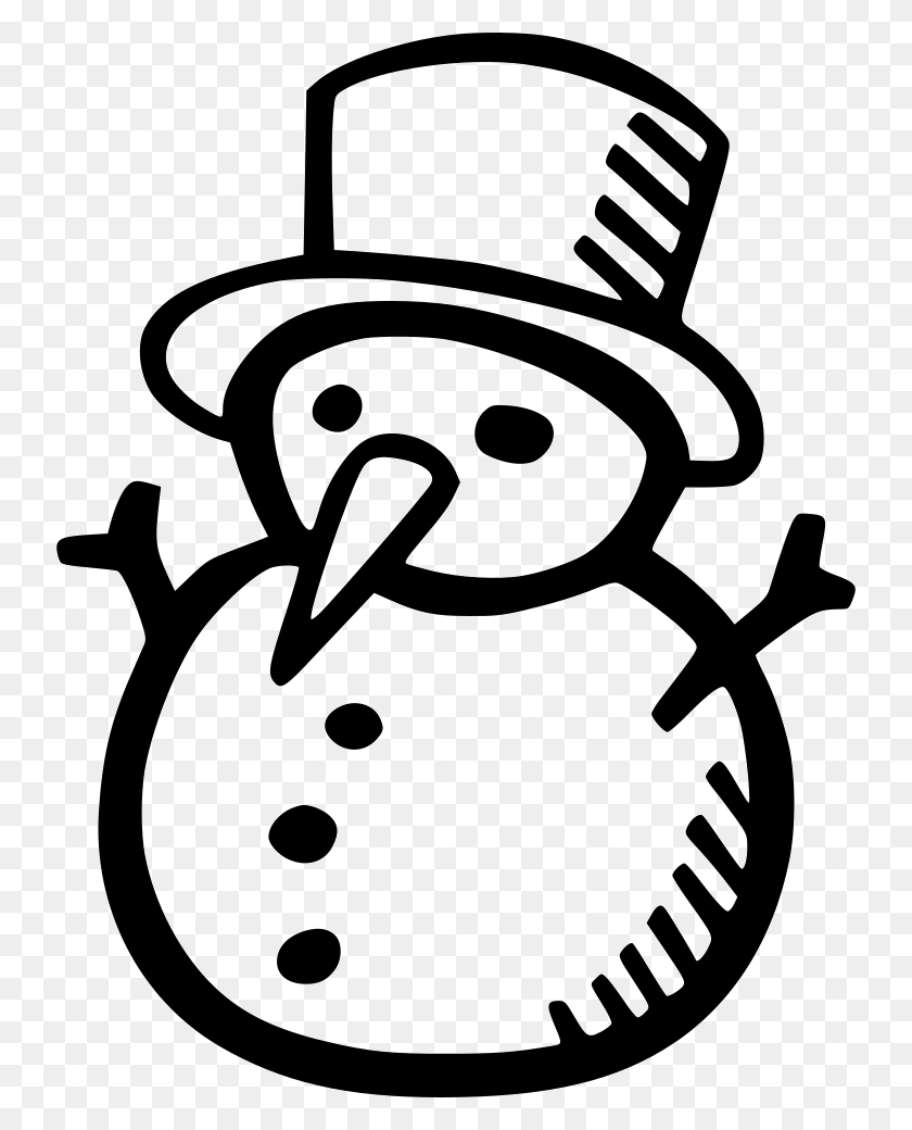 736x980 File Solid Snowman Svg, Stencil, Nature, Outdoors HD PNG Download