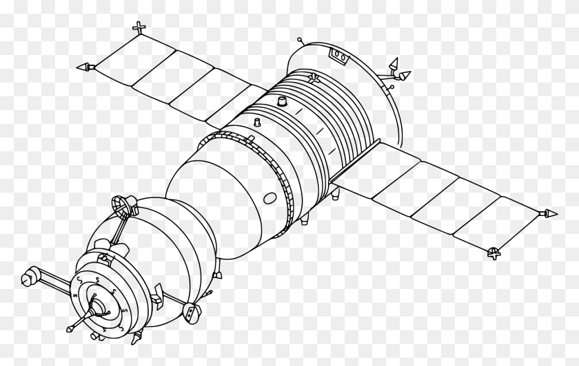 1940x1175 File Soyuz Tm Drawing Hubble Space Telescope Drawing, Gray, World Of Warcraft HD PNG Download