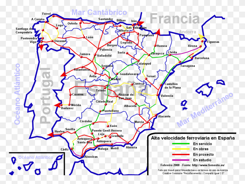 1025x751 Descargar Png / Mapa De Ferrocarriles De España Png