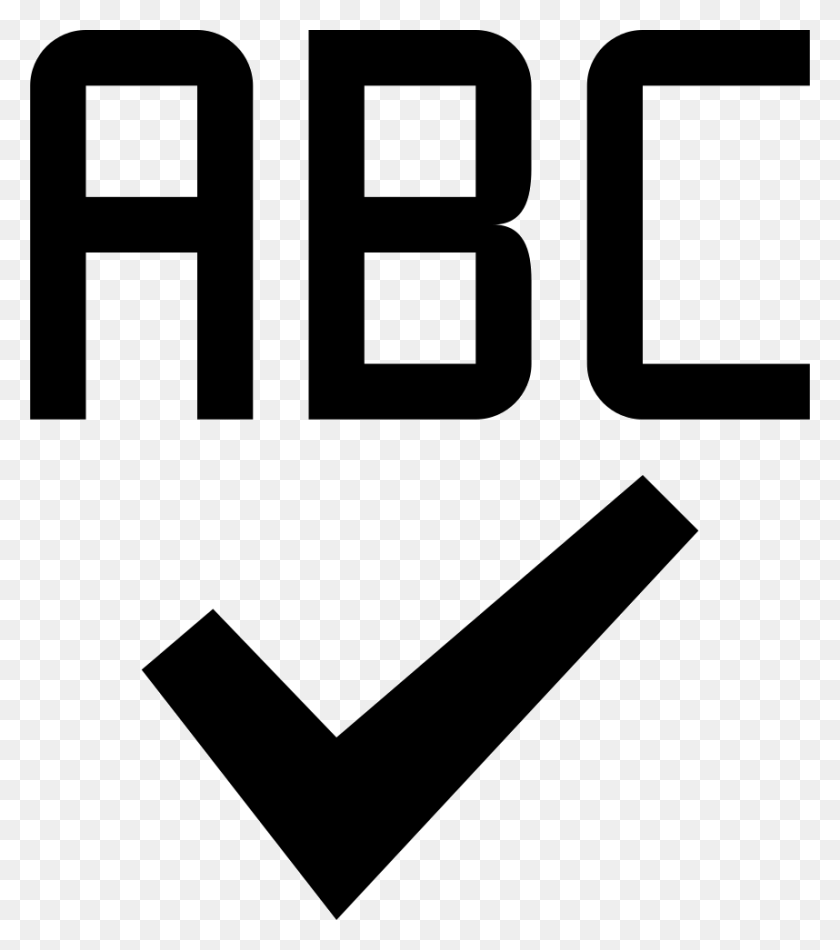 858x980 File Spelling Checker Icon, Text, Label, Alphabet HD PNG Download