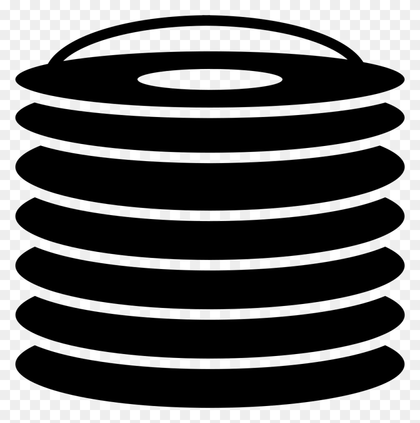 982x990 File Stack Vinyl Records Vector Free, Spiral, Coil, Rotor HD PNG Download