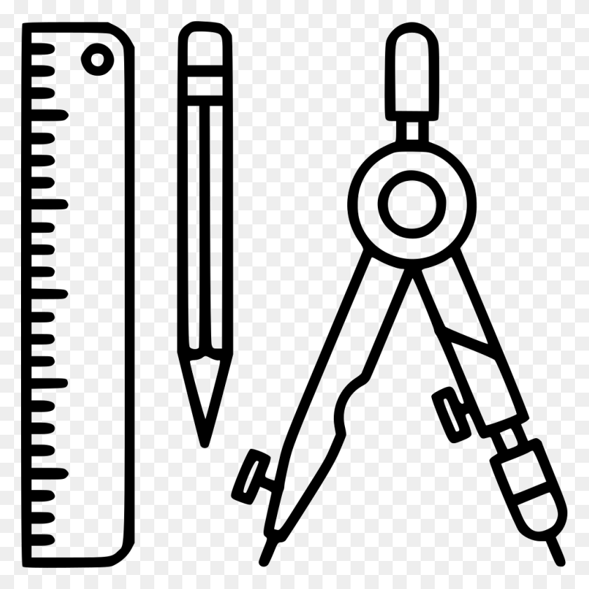 981x982 File Stationery Icon Icon, Compass Math, Stencil HD PNG Download