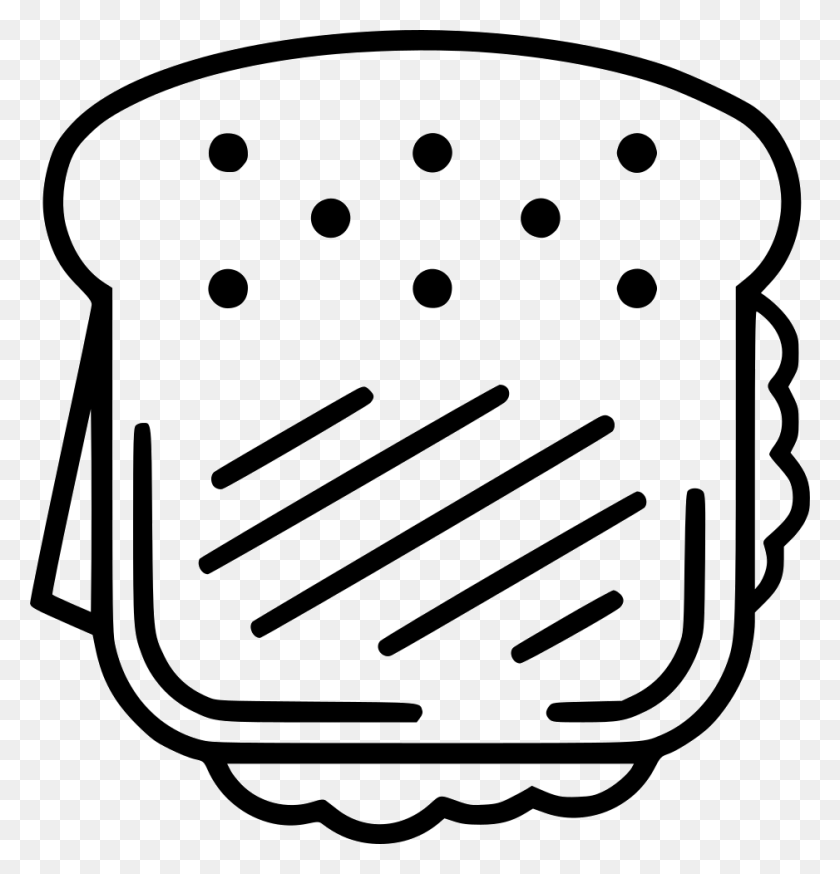 938x980 File Sub Sandwich Clipart Black And White, Seed, Grain, Produce HD PNG Download