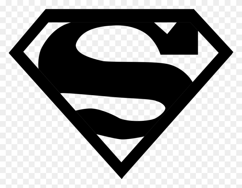980x744 Логотип Супермена Черный, Символ, Логотип, Товарный Знак Hd Png Скачать