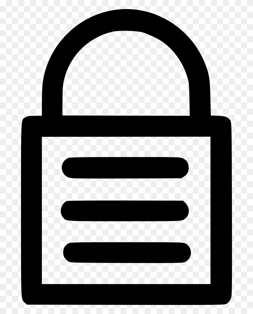 702x980 File Svg, Lock, Combination Lock HD PNG Download