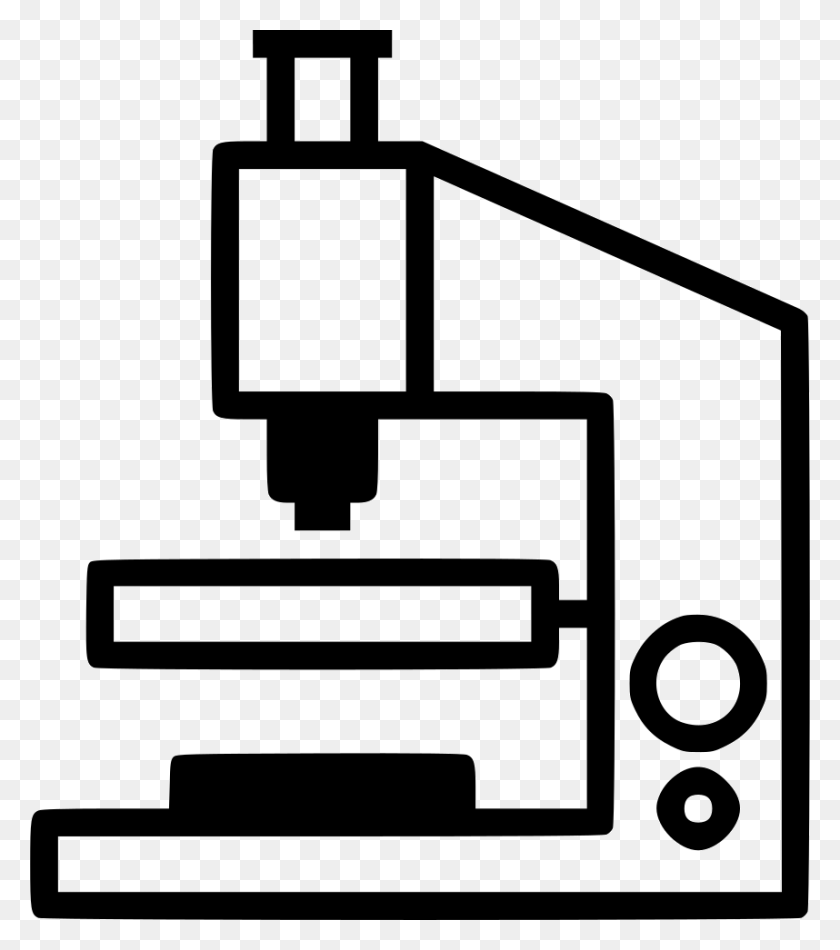 858x980 File Svg, Microscope HD PNG Download