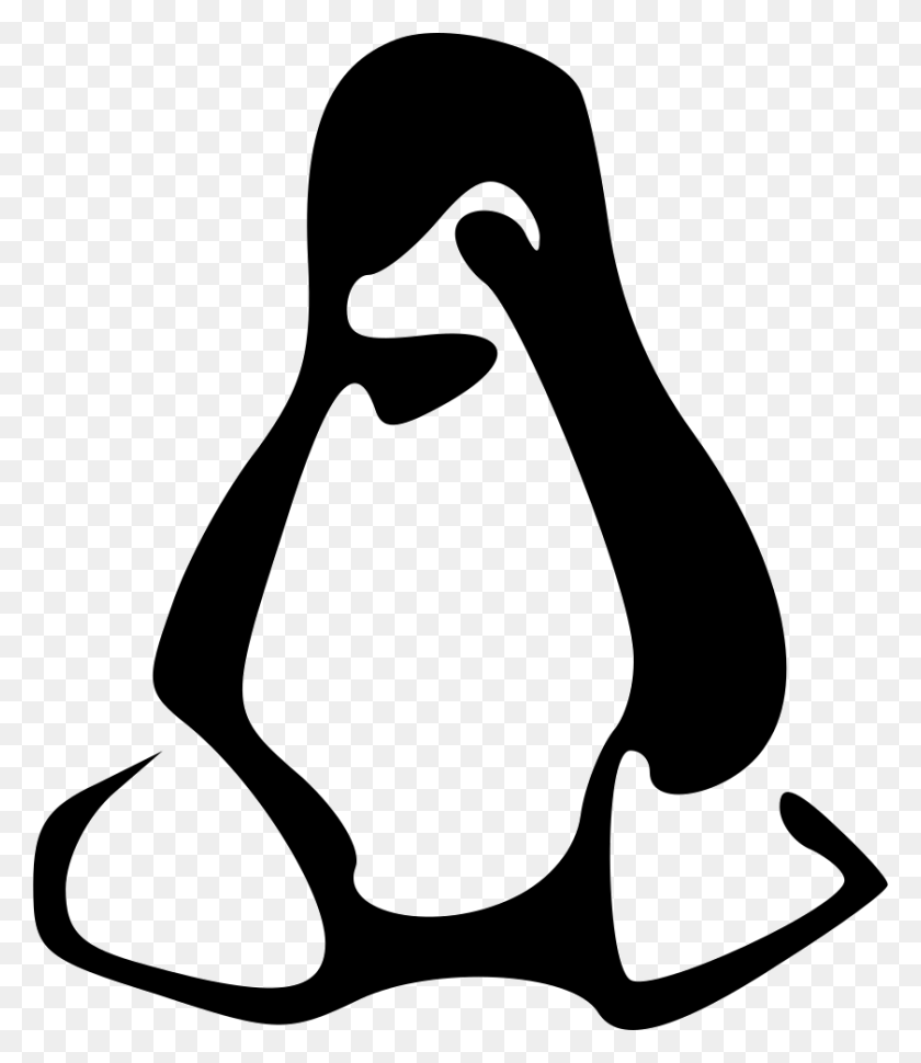 840x980 File Svg, Stencil, Penguin, Bird HD PNG Download