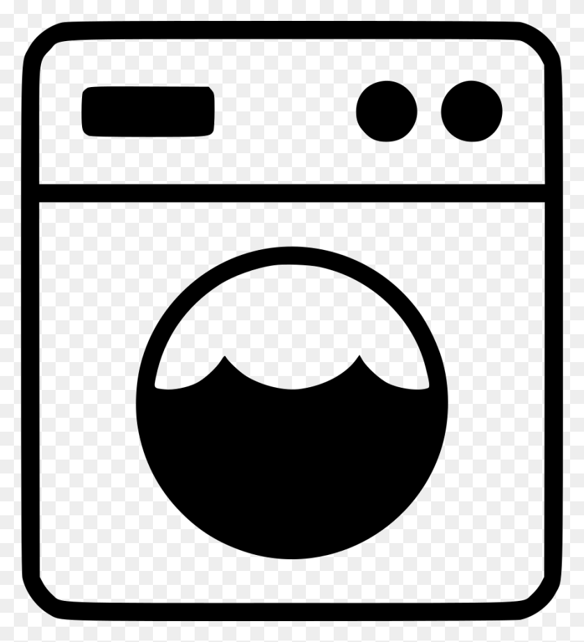 886x980 File Svg, Appliance, Washer, Stencil HD PNG Download