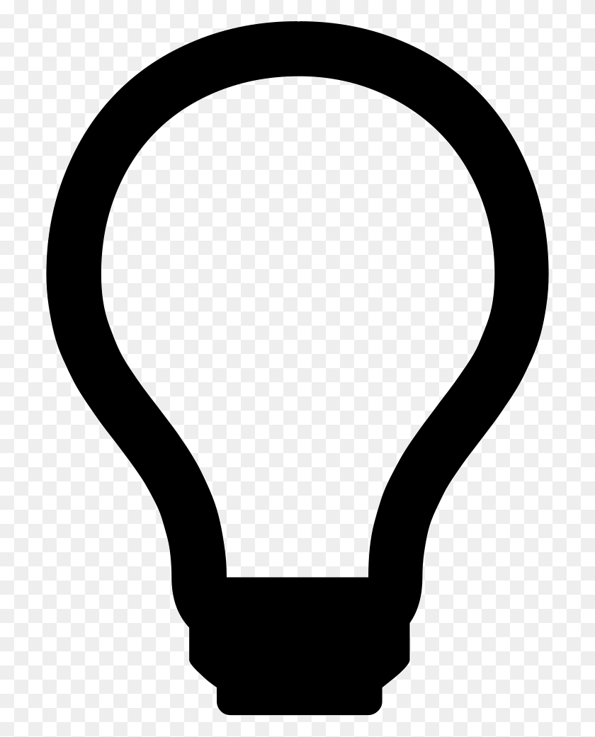 710x981 File Svg, Light, Lightbulb, Stencil HD PNG Download