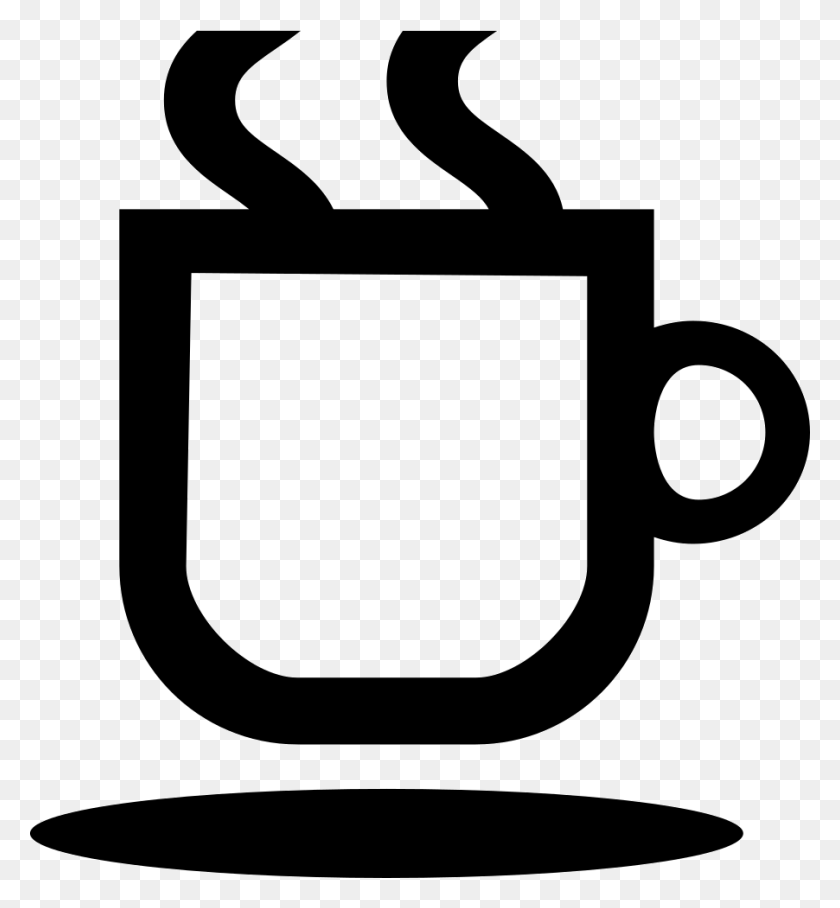 902x981 File Svg, Coffee Cup, Cup, Stencil HD PNG Download