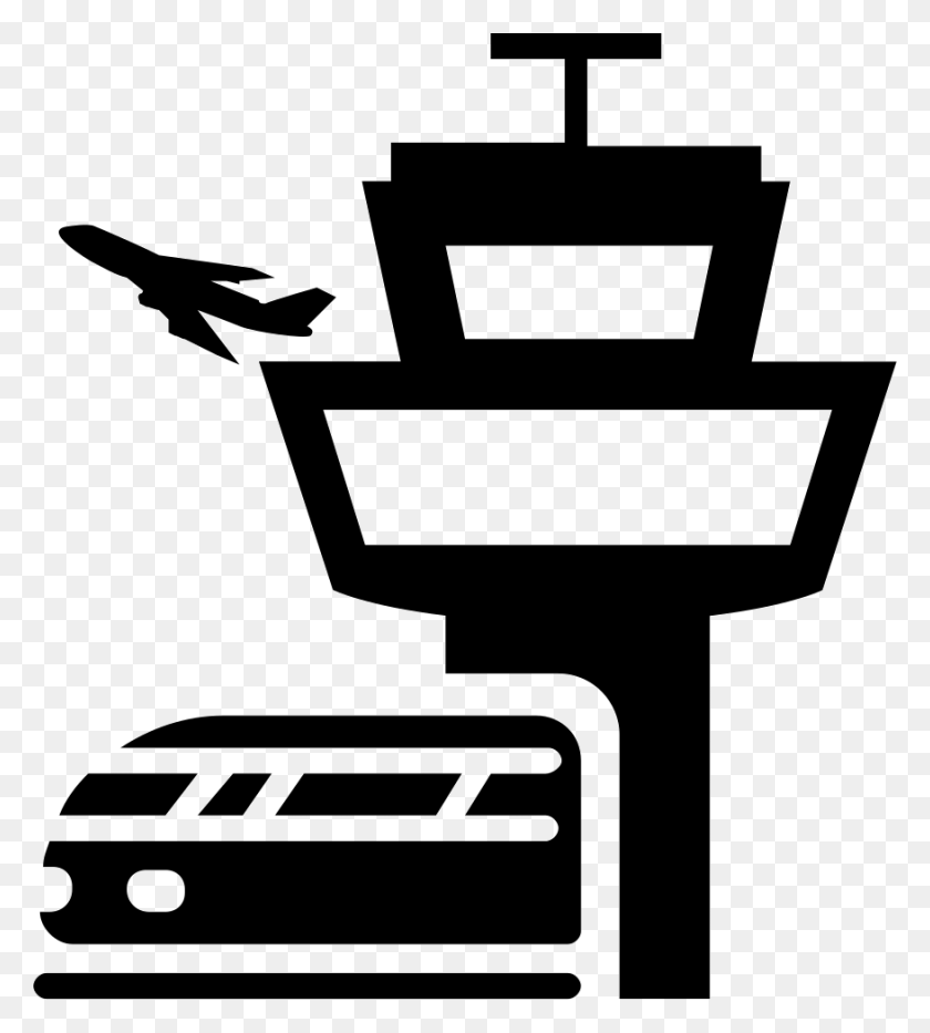 876x981 File Svg Air Traffic Control Clipart, Light, Lighting, Stencil HD PNG Download