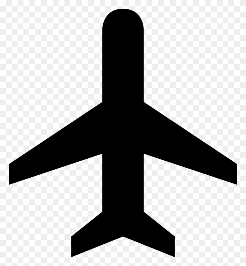 900x980 File Svg Airplane Mode Icon, Cross, Symbol HD PNG Download
