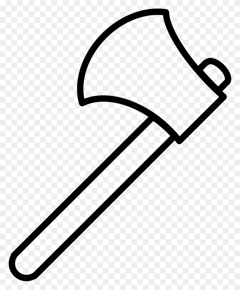 798x981 File Svg Ax Black And White, Tool, Symbol, Shovel HD PNG Download