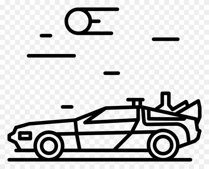 980x778 File Svg Back To The Future Icon, Vehicle, Transportation, Text HD PNG Download