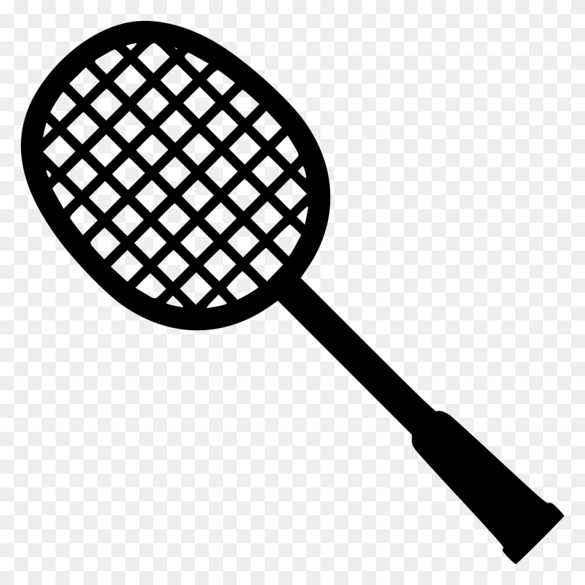 980x980 File Svg Badminton Racket Black And White, Hammer, Tool, Shovel HD PNG Download