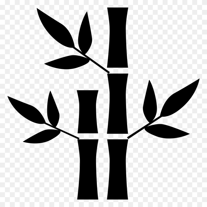 980x980 File Svg Bamboo Icon, Stencil, Plant HD PNG Download
