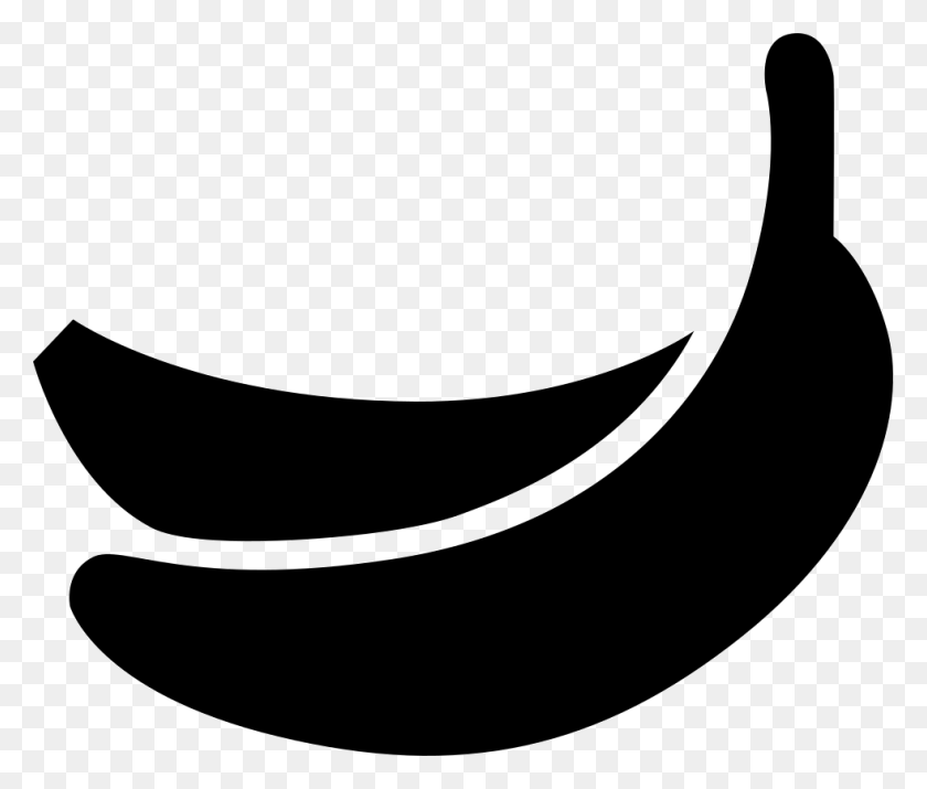 981x824 Descargar Png File Svg Banana Icon, Fruta, Planta, Alimentos Hd Png