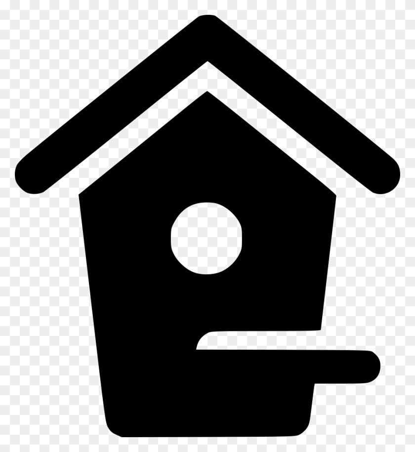 894x980 File Svg Birdhouse Icon, Stencil, Text HD PNG Download