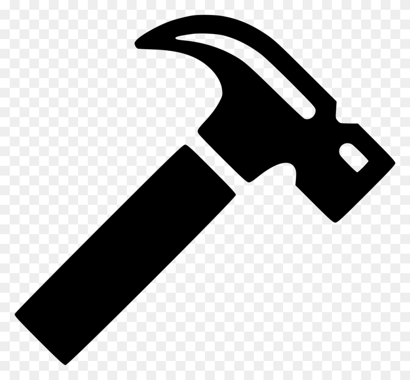980x904 File Svg Black And White Hammer Clipart, Tool, Axe HD PNG Download