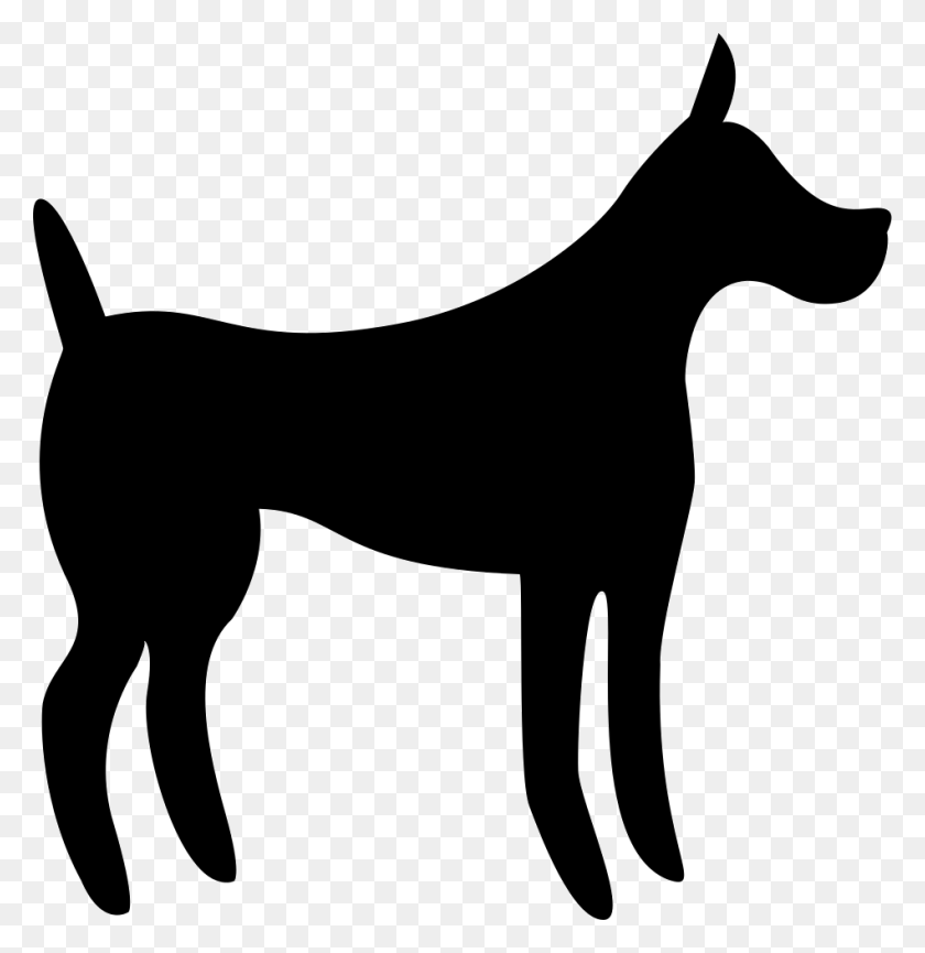 949x980 File Svg Черная Собака Клипарт Gif, Трафарет, Млекопитающее, Животное Hd Png Скачать