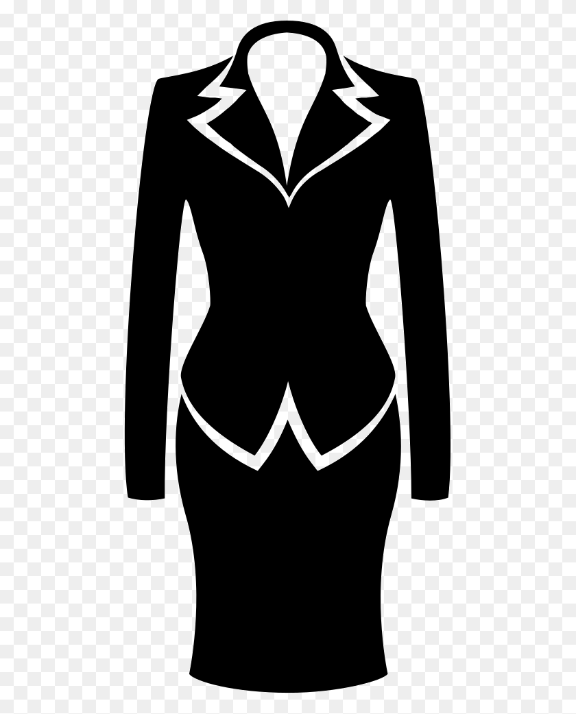 477x981 File Svg Business Clothes Icon, Sleeve, Clothing, Apparel HD PNG Download