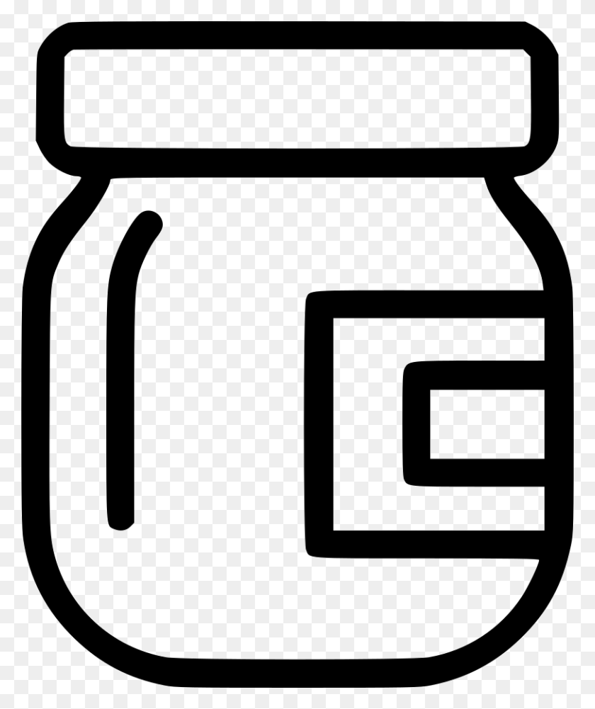 812x980 File Svg Butter Icon, Jar, Label, Text HD PNG Download