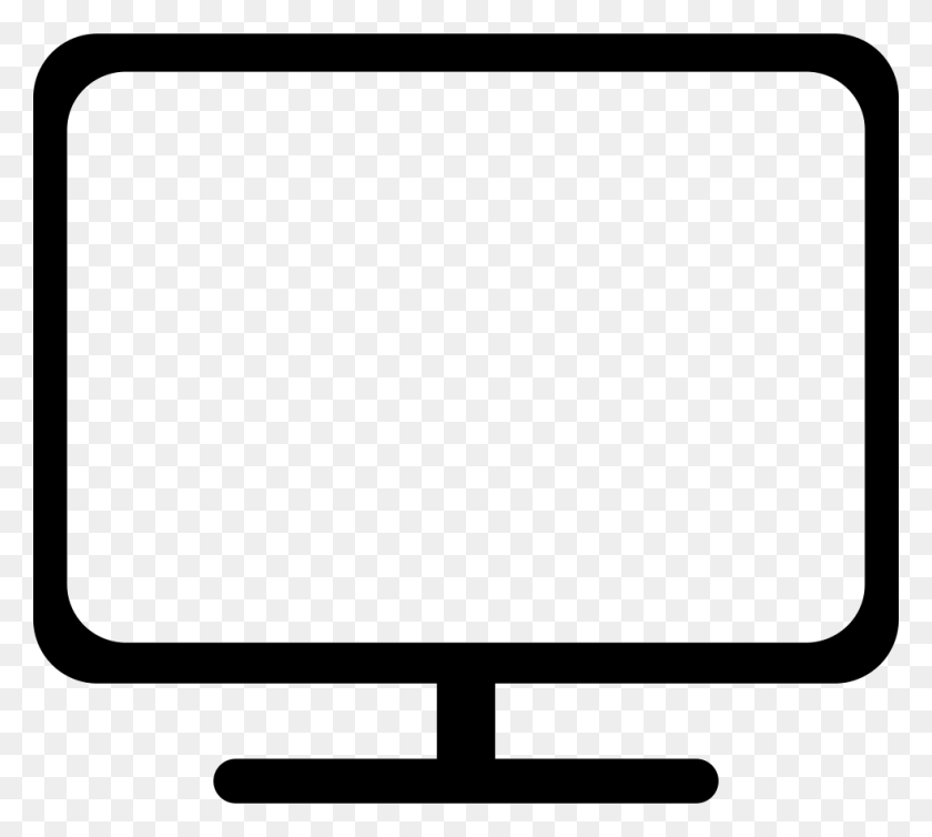 980x872 Descargar Png / Archivo Svg Cable Tv Icono, Pantalla, Electrónica, Monitor Hd Png