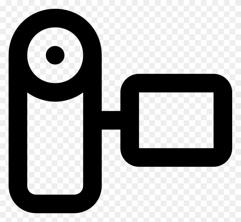 981x900 File Svg Camcorder, Camera, Electronics, Stencil HD PNG Download