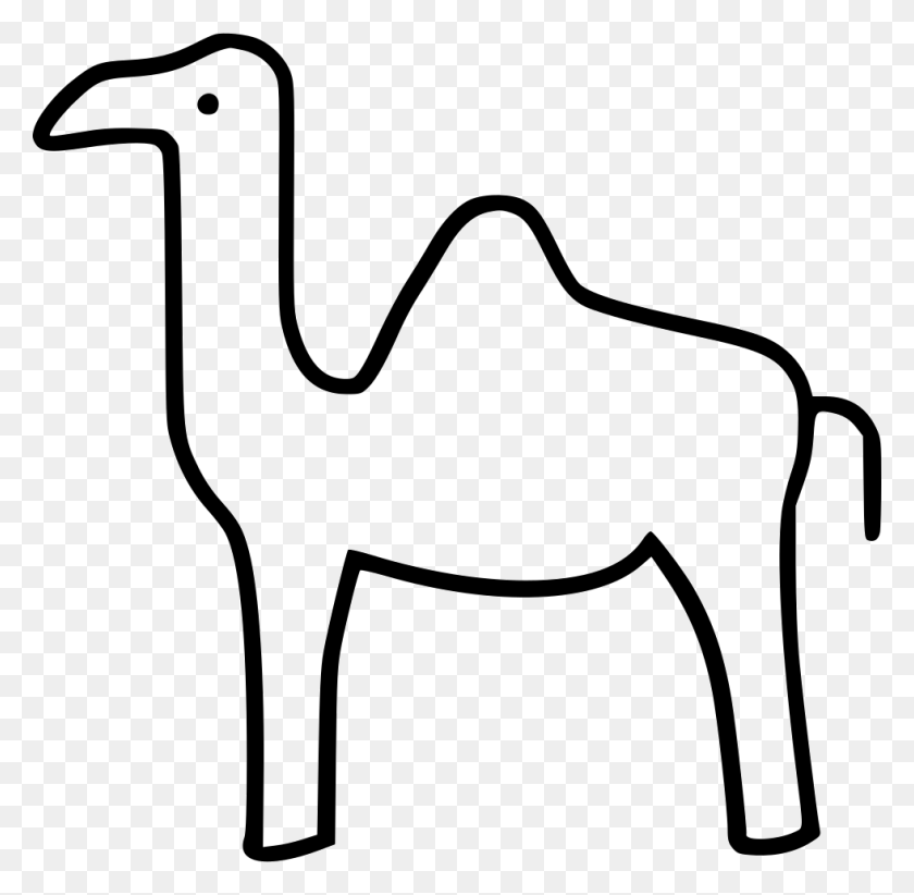 980x958 File Svg Camel Doodle, Animal, Mammal, Antelope HD PNG Download