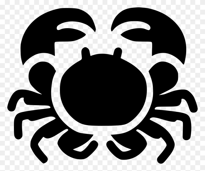 980x810 File Svg Cancer, Stencil, Sea Life, Animal HD PNG Download