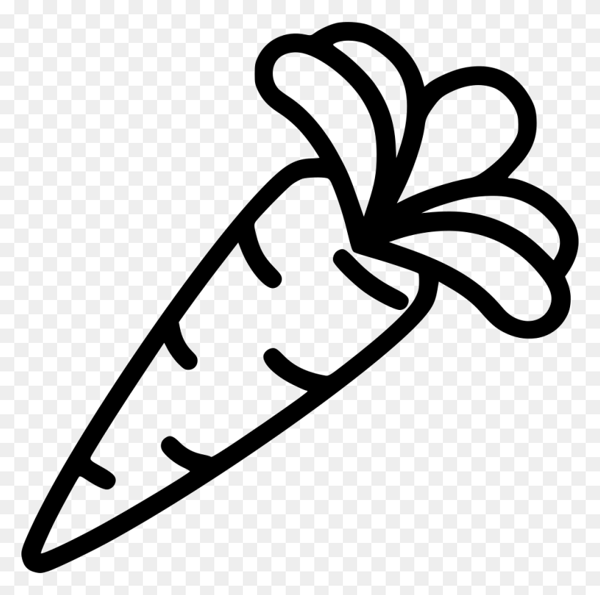 980x972 File Svg Carrot Clipart Transparent Black And White, Dynamite, Bomb, Weapon HD PNG Download