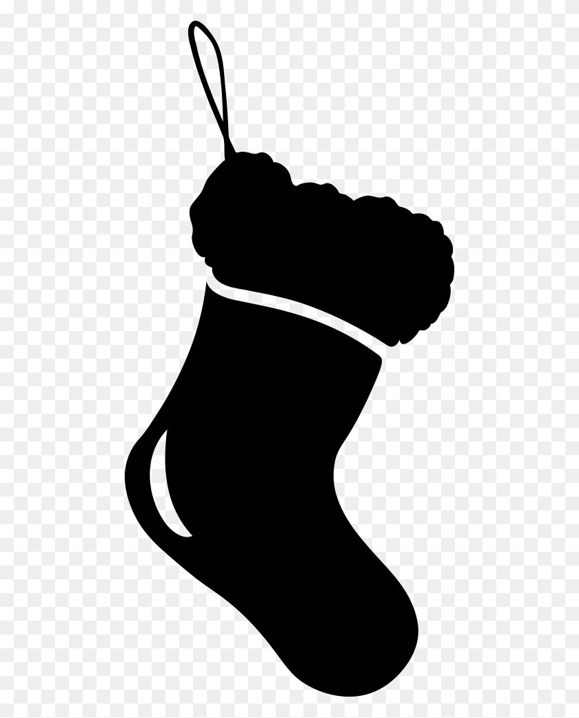 479x981 File Svg Christmas Boot Icon, Stocking, Christmas Stocking, Gift HD PNG Download