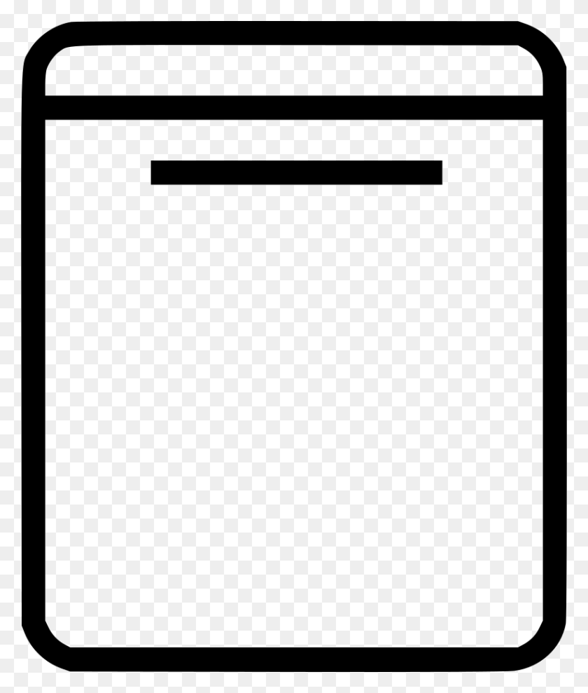 822x980 File Svg Clipboard Clipart Black And White, Mailbox, Letterbox, Postbox HD PNG Download