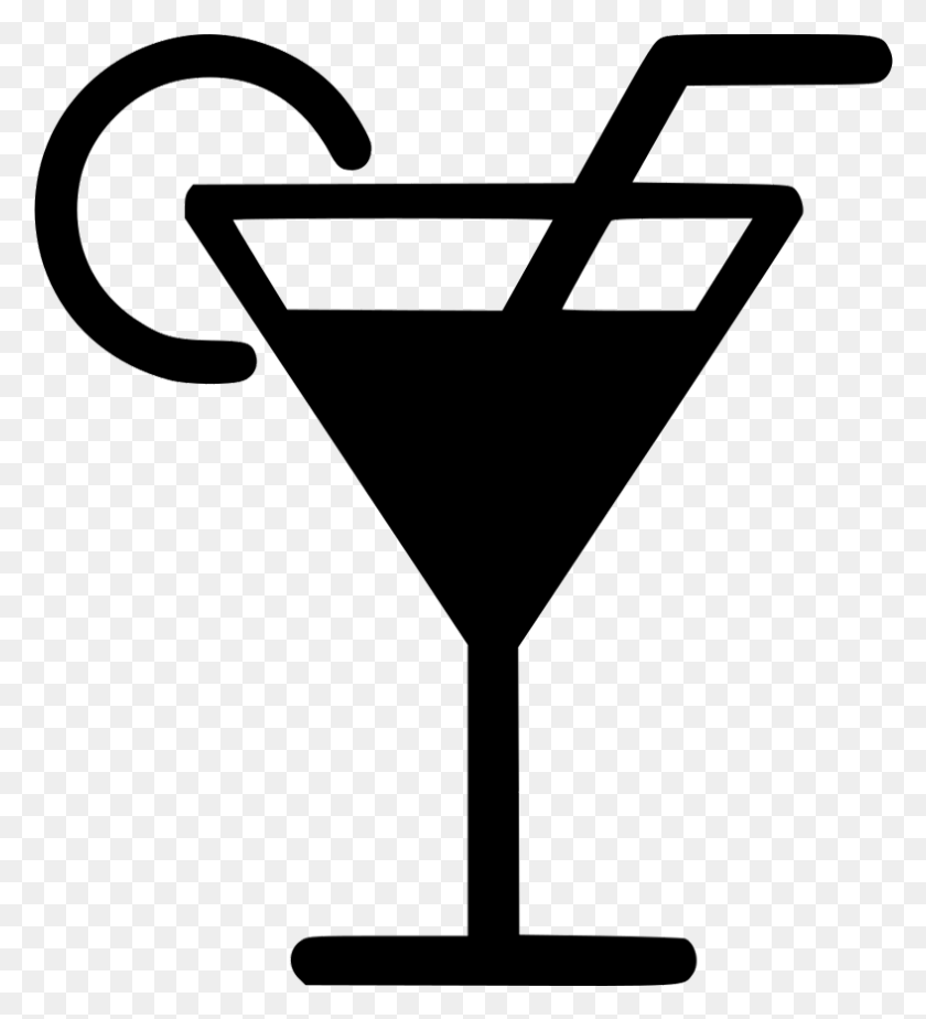 787x872 File Svg Cocktail Icon, Alcohol, Beverage, Drink HD PNG Download