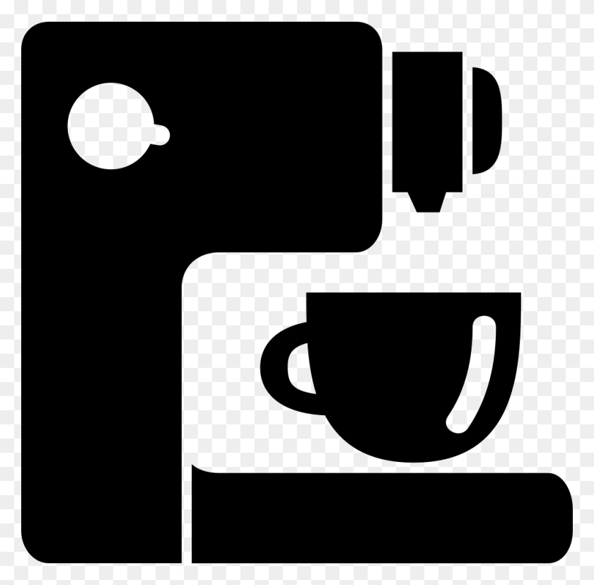 980x964 File Svg Coffee Machine Icon, Coffee Cup, Cup, Electronics HD PNG Download