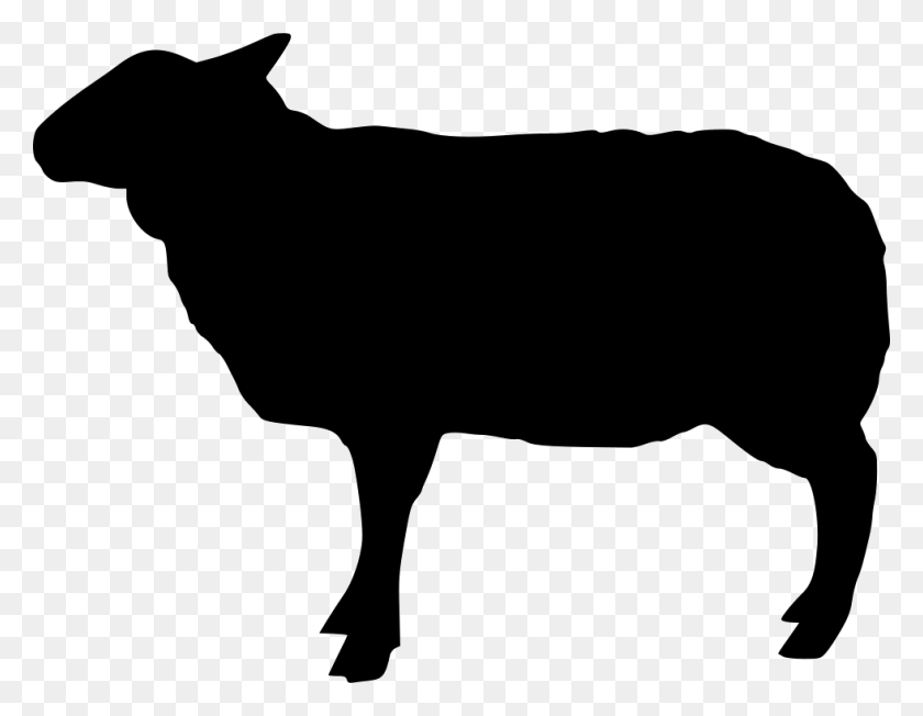 980x744 File Svg Cow Black And White, Bull, Mammal HD PNG Download