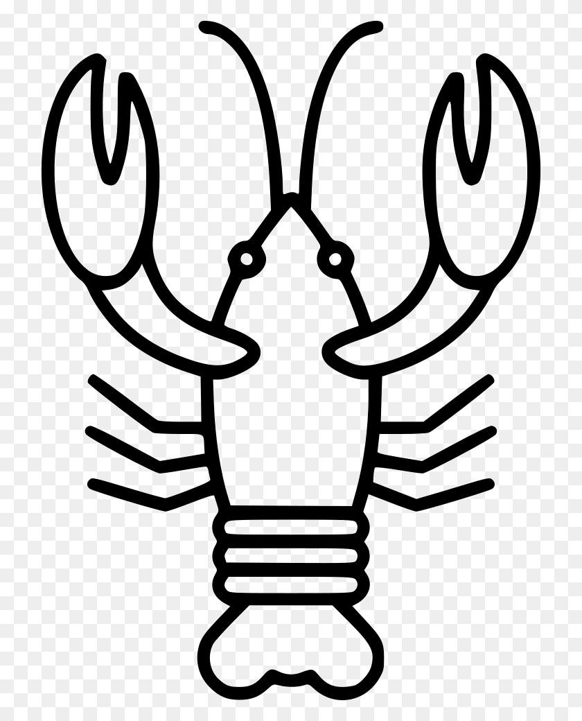 722x980 File Svg Crayfish Black And White Clipart Eazy, Light, Animal, Invertebrate HD PNG Download