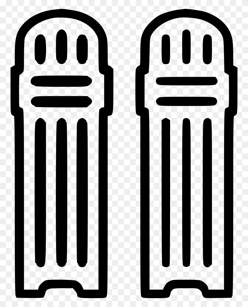 770x980 File Svg Cricket Pads Icon, Fork, Cutlery, Symbol HD PNG Download
