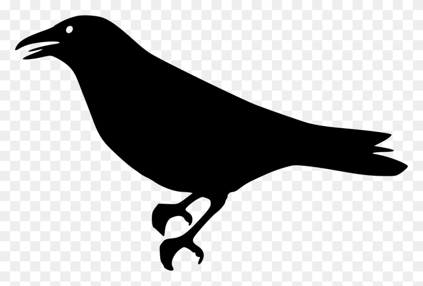 980x640 File Svg Crow Icon, Blackbird, Bird HD PNG Download