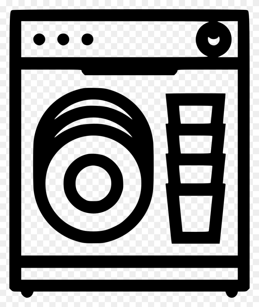 816x980 File Svg Dishwasher Icon Transparent Background, Electronics, Camera, Rug HD PNG Download