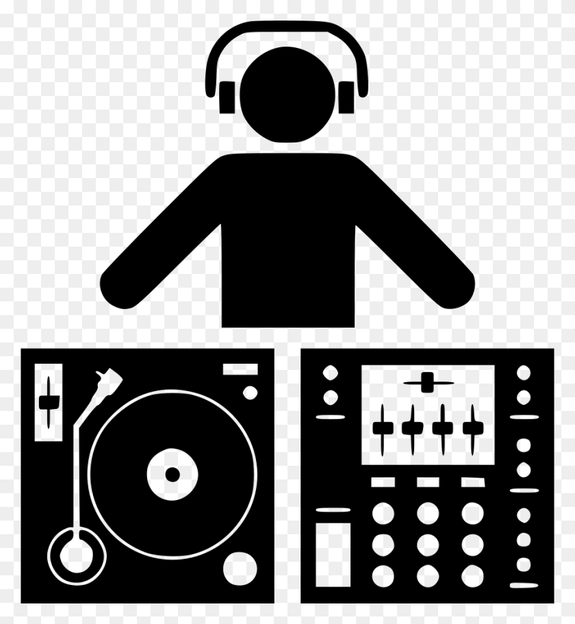 898x980 Descargar Png / Archivo Svg Dj Icono, Símbolo, Logotipo, Marca Registrada Hd Png